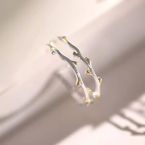 “Just Di-vine” Minimalist Plant Twig Silver Ring